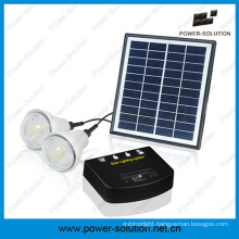 Shenzhen LED Mini Home Solar System with 11V 4W Solar Panel and USB Phone Charger